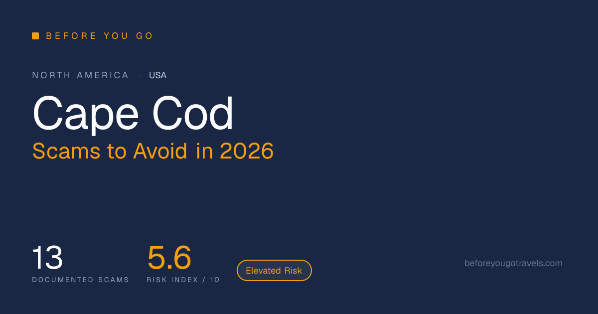 Cape Cod Scams to Avoid in 2026: 13 Tourist Warnings (USA)