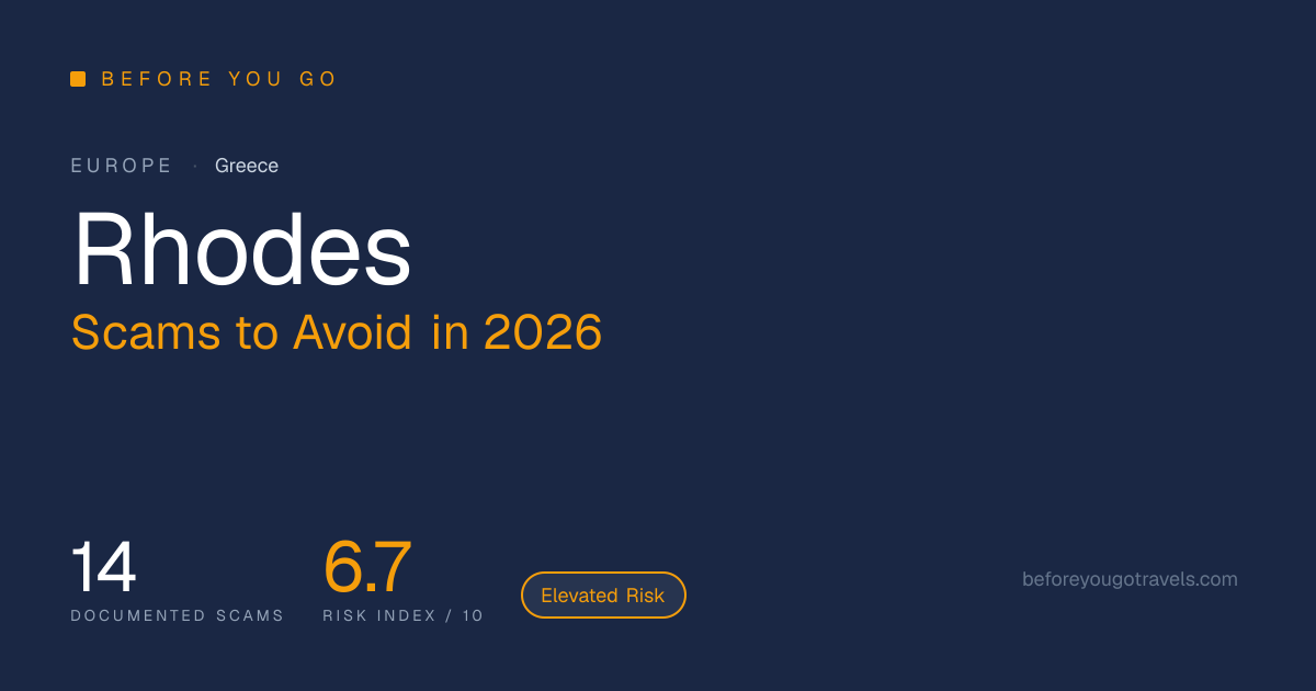 Rhodes Scams to Avoid in 2026: 14 Tourist Warnings (Greece)